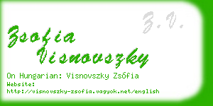 zsofia visnovszky business card