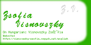 zsofia visnovszky business card